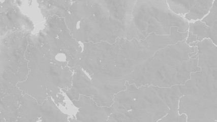 Vologda, Russia - outlined. Grayscale