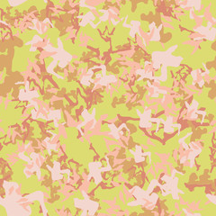 Fototapeta premium Desert camouflage of various shades of brown, green and pink colors
