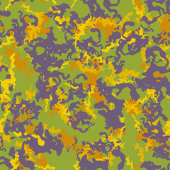 Fototapeta na wymiar UFO camouflage of various shades of green, brown and violet colors