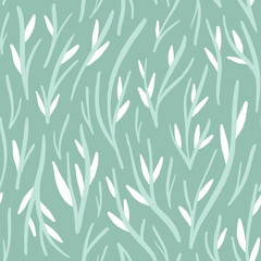 Vector seamless pattern with plants. Background for packaging, textiles, cover art, Wallpaper - 348896149