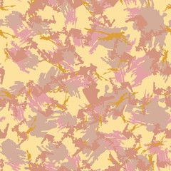Desert camouflage of various shades of yellow, pink and brown colors