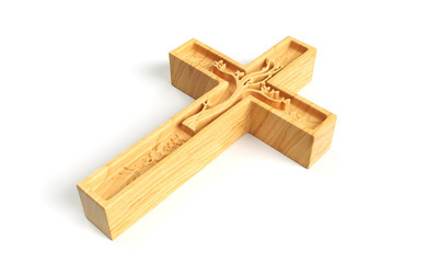 Holy Cross Isolated. 3D rendering