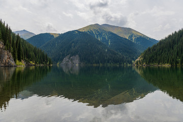 Kolsay lake - mountain lake in Kazakhstan