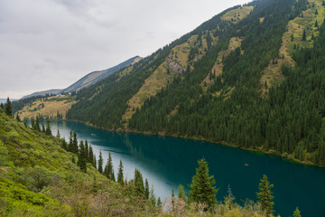 Kolsay lake - mountain lake in Kazakhstan