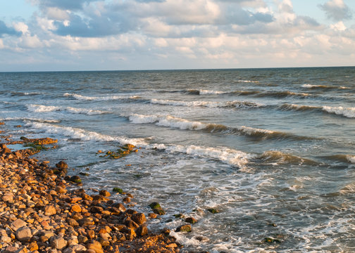 Ladispoli coast during spring at sunset, Ladispoli, Rome