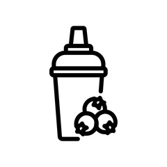 hawthorn cocktail icon vector. hawthorn cocktail sign. isolated contour symbol illustration