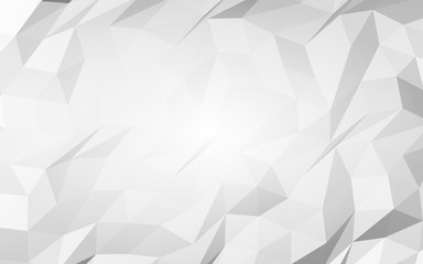Obraz premium White abstract background. Lowpoly backdrop. Crumpled paper. 3D illustration