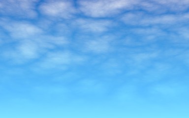 Obraz premium Blue sky background with white clouds. Cumulus white clouds in the clear blue sky in the morning. 3D illustration