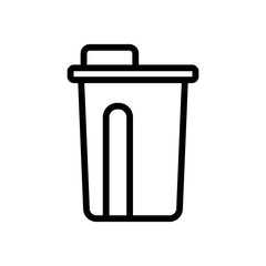 lunch glass bottle icon vector. lunch glass bottle sign. isolated contour symbol illustration