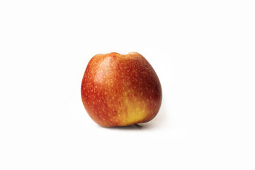 Red ripe apple. red Apple on a white background.