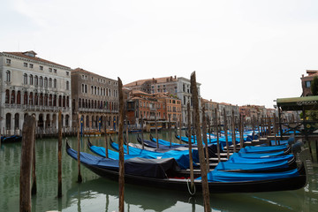 Grand Canal with gondole in Venice, Italy