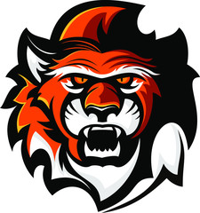 Lion mascot sport esport logo design