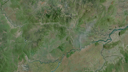 Yevrey, Russia - outlined. Satellite