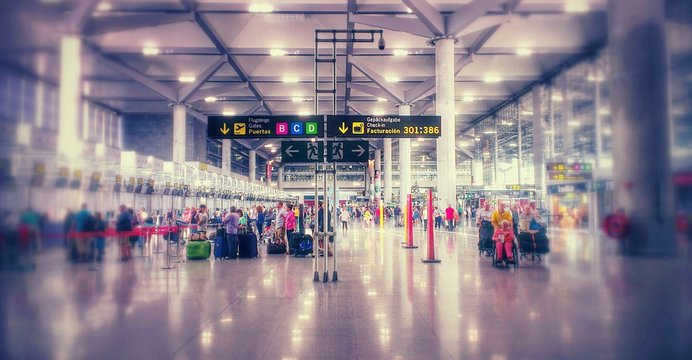 People At Airport Terminal