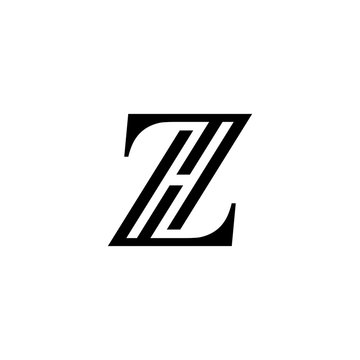 Initials Monogram ZH HZ Logo Design Vector