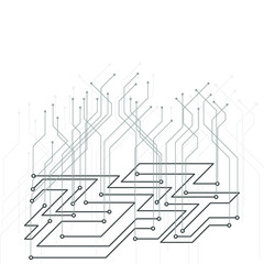 Neural networks, connections, communications. Dotted lines.