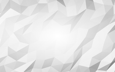 Fototapeta premium White abstract background. Lowpoly backdrop. Crumpled paper. 3D illustration