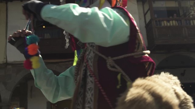 Traditional dance and costume in Cusco, Peru