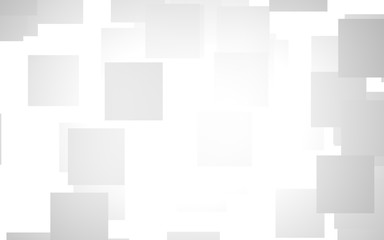 White abstract background. Misty backdrop with grey squares. 3D illustration
