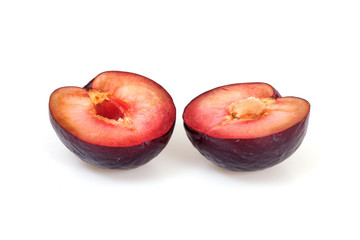 Plum isolated on a white background