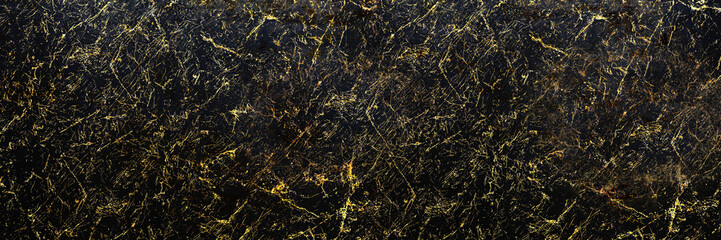 Naklejka na ściany i meble dark rough surface with golden veins. abstract texture background of natural material. illustration. backdrop in high resolution. raster file for cover book or brochure, poster, wallpaper.