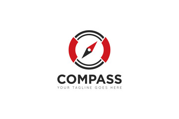 Obraz premium compass logo and travel navigation icon vector illustration
