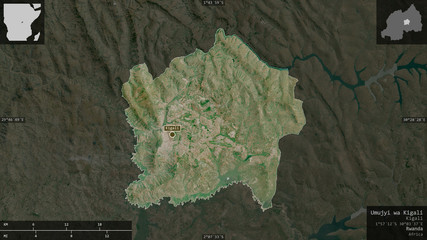 Umujyi wa Kigali, Rwanda - composition. Satellite