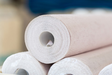 Trendy multicolored modern design rolls Wallpaper as background. Luxury wallpapers for interiors.