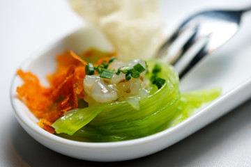 Plate with vegetables