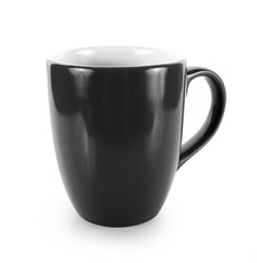 empty cup on white background