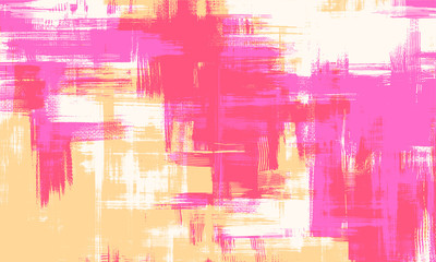 Abstract background painting on canvas, dirty art. Grungy cross hatching paint strokes, vector background illustration