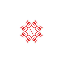 Fototapeta premium Letter N logo design. N monogram logo - vector