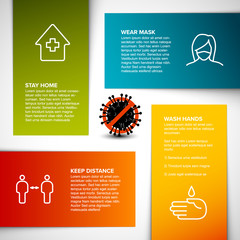 Covid-19 prevention infographic template