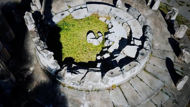 The tholos of the sanctuary of Athena Pronaia at Delphi in Greece