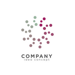 Dot Abstract Concept Logo Design Template