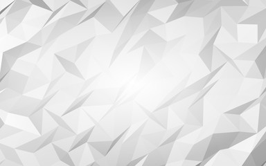 Fototapeta premium White abstract background. Lowpoly backdrop. Crumpled paper. 3D illustration
