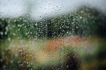 rain on window