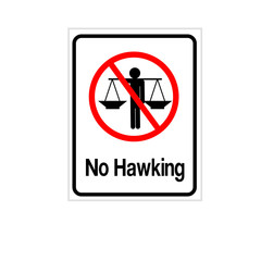 No Hawking Symbol Sign, Vector Illustration, Isolate On White Background Label .EPS10.