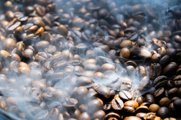 Dry the coffee beans in a pan