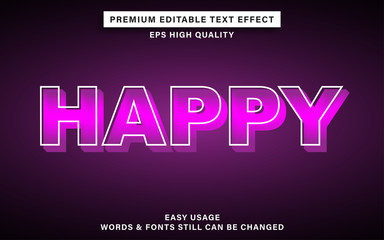 text effect - happy