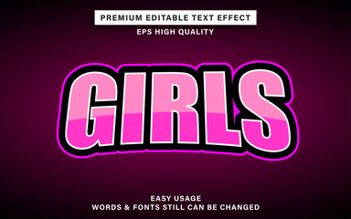 text effect - girls
