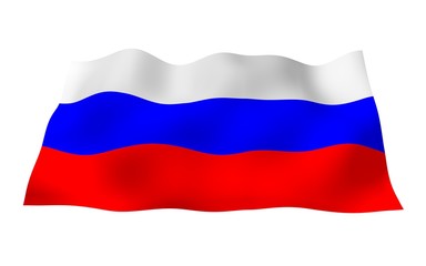 Obraz premium Waving flag of the Russian Federation. The National. State symbol of the Russia. 3D illustration
