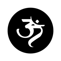 Aum symbol - Om spiritual symbol - obrazy, fototapety, plakaty