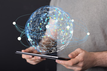 Digital Network and data concept.