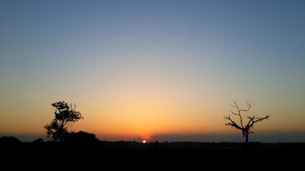 sunset in the mountains