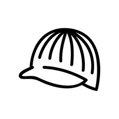 hat cap with visor icon vector. hat cap with visor sign. isolated contour symbol illustration