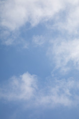 Obraz premium blue sky and white background