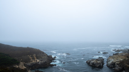 seascape under the fog, west coast