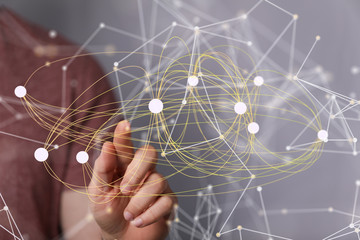 group of people talking in social network.