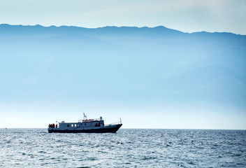 Summer landscape of Lake Baikal and Island Olkhon, Russian Federation